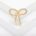 Fashion Alloy Textured Bow Brooch For Versatile Suit Decoration view 6