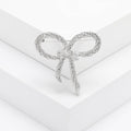 Fashion Alloy Textured Bow Brooch For Versatile Suit Decoration view 3