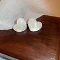 Acrylic Mermaid Iridescent Heart Stud Earrings Light Luxury Minimalist OL Fashion Jewelry view 2