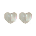 Acrylic Mermaid Iridescent Heart Stud Earrings Light Luxury Minimalist OL Fashion Jewelry view 5