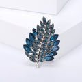 Alloy Rhinestone Leaf Brooch For Fashion Clothing Accessories view 7
