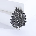Alloy Rhinestone Leaf Brooch For Fashion Clothing Accessories view 6