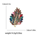 Alloy Rhinestone Leaf Brooch For Fashion Clothing Accessories view 5