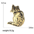 Stainless Steel Cute Cat Lapel Pin Brooch For Clothing Decoration view 5