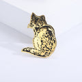 Stainless Steel Cute Cat Lapel Pin Brooch For Clothing Decoration view 6