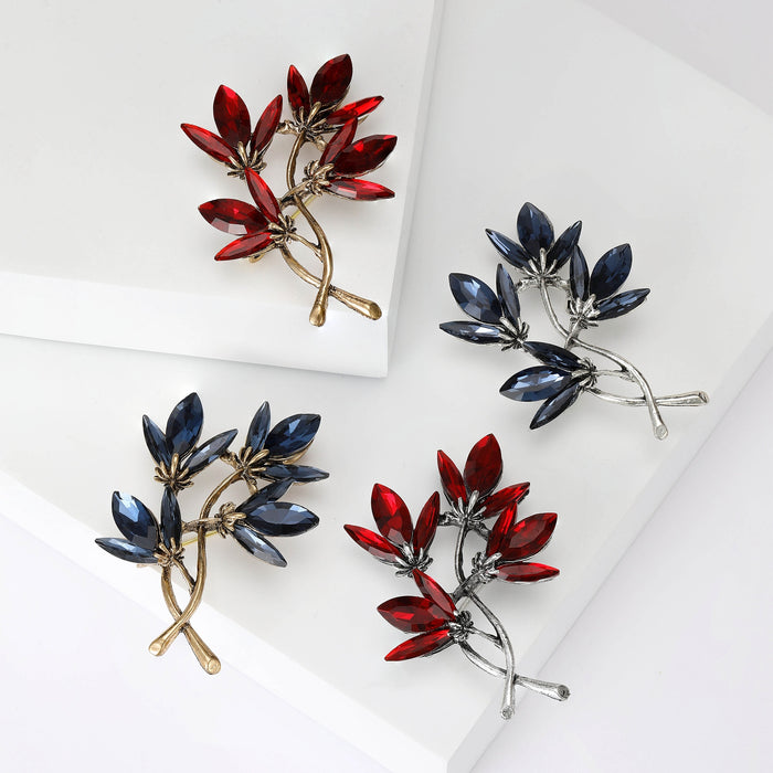 Alloy Vintage Orchid Brooch Pin For Elegant Fashion Apparel