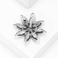 Alloy Abalone Shell Hollow Flower Brooch Pin For Garment Decoration view 4