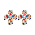 Korean Alloy Rhinestone Pearl Flower Clip-on Earrings Sweet Minimalist Cartilage Ear Cuff view 5