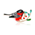 Alloy Enamel Red Bird Brooch Pin For Versatile Apparel Decoration view 5