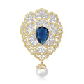 Copper Zircon Hollow Palace Brooch Pin For Winter Coats view 5