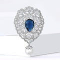 Copper Zircon Hollow Palace Brooch Pin For Winter Coats view 2