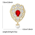 Copper Zircon Hollow Palace Brooch Pin For Winter Coats view 6