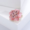 Elegant Alloy Rhinestone Flower Brooch Pin For Shirts And Suits view 2