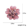 Elegant Alloy Rhinestone Flower Brooch Pin For Shirts And Suits view 5