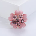 Elegant Alloy Rhinestone Flower Brooch Pin For Shirts And Suits view 4