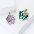 Alloy K9 Glass Butterfly Brooch Pin For Womens Fashion Apparel view 2