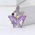 Alloy K9 Glass Butterfly Brooch Pin For Womens Fashion Apparel view 4