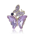 Alloy K9 Glass Butterfly Brooch Pin For Womens Fashion Apparel view 1