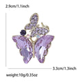 Alloy K9 Glass Butterfly Brooch Pin For Womens Fashion Apparel view 6