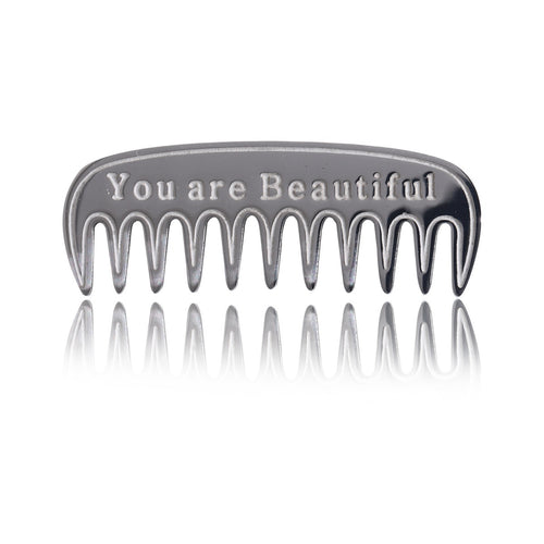 Stainless Steel Comb Brooch Pin For Women's Luxury Clothing Accessories