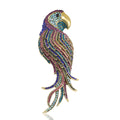Alloy Rhinestone Parrot Brooch Pin For Men's Suit Accessories view 2