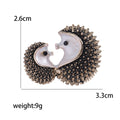 Alloy Black Hedgehog Lapel Pin Brooch For Cute Clothing Decor view 5