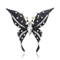 Alloy Enamel Butterfly Brooch Pin With Rhinestones For Suit Lapels view 1