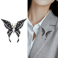 Alloy Enamel Butterfly Brooch Pin With Rhinestones For Suit Lapels view 3