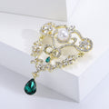 Alloy Rhinestone Baroque Brooch Pin For Elegant Suit Decoration view 4