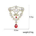 Alloy Rhinestone Baroque Brooch Pin For Elegant Suit Decoration view 5