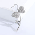Alloy Shell Heart Clover Brooch Pin For Scarf Closure view 4