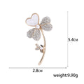 Alloy Shell Heart Clover Brooch Pin For Scarf Closure view 5