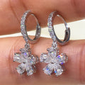 Minimalist Flower Ear Cuff Earrings, Niche Light Luxury Fresh Fashion Jewelry For Women view 3