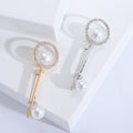 Alloy Pearl Rhinestone Key Brooch Pin For Coat Decoration view 1