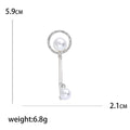 Alloy Pearl Rhinestone Key Brooch Pin For Coat Decoration view 5