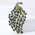 Alloy Rhinestone Peacock Brooch Pin For Suits And Coats view 2