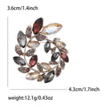 Alloy Crystal Olive Branch Wreath Brooch Pin For Women's Apparel view 4