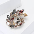 Alloy Crystal Olive Branch Wreath Brooch Pin For Women's Apparel view 3