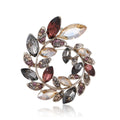 Alloy Crystal Olive Branch Wreath Brooch Pin For Women's Apparel view 5