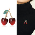 Alloy Cherry Brooch Pin For Bags Blazers And Fashion Decoration view 2
