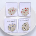 Alloy Hollow Pearl Leaf Brooch Pin For Elegant Outfit Decoration view 2