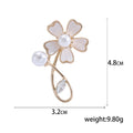 Alloy Three Dimensional Shell Flower Brooch Pin For Scarves And Clothing view 5