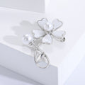 Alloy Three Dimensional Shell Flower Brooch Pin For Scarves And Clothing view 4
