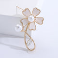 Alloy Three Dimensional Shell Flower Brooch Pin For Scarves And Clothing view 6