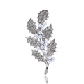 Alloy Pearl Rhinestone Leaf Brooch Pin For Elegant Anti Exposure Wear view 2