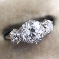 Two Tone Electroplated Zircon Inlaid Ring, Cross Border Style Fashion Hand Jewelry view 4