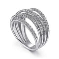 Unisex Hip Hop Vintage Geometric Line Wrap Ring, Irregular Multi Layer Statement Finger Jewelry view 4