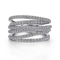 Unisex Hip Hop Vintage Geometric Line Wrap Ring, Irregular Multi Layer Statement Finger Jewelry view 3