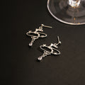 Dreamy Number 5 Planet Star Zircon Alloy Drop Earrings For Women Luxury Punk Style Earrings view 3