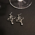 Dreamy Number 5 Planet Star Zircon Alloy Drop Earrings For Women Luxury Punk Style Earrings view 2